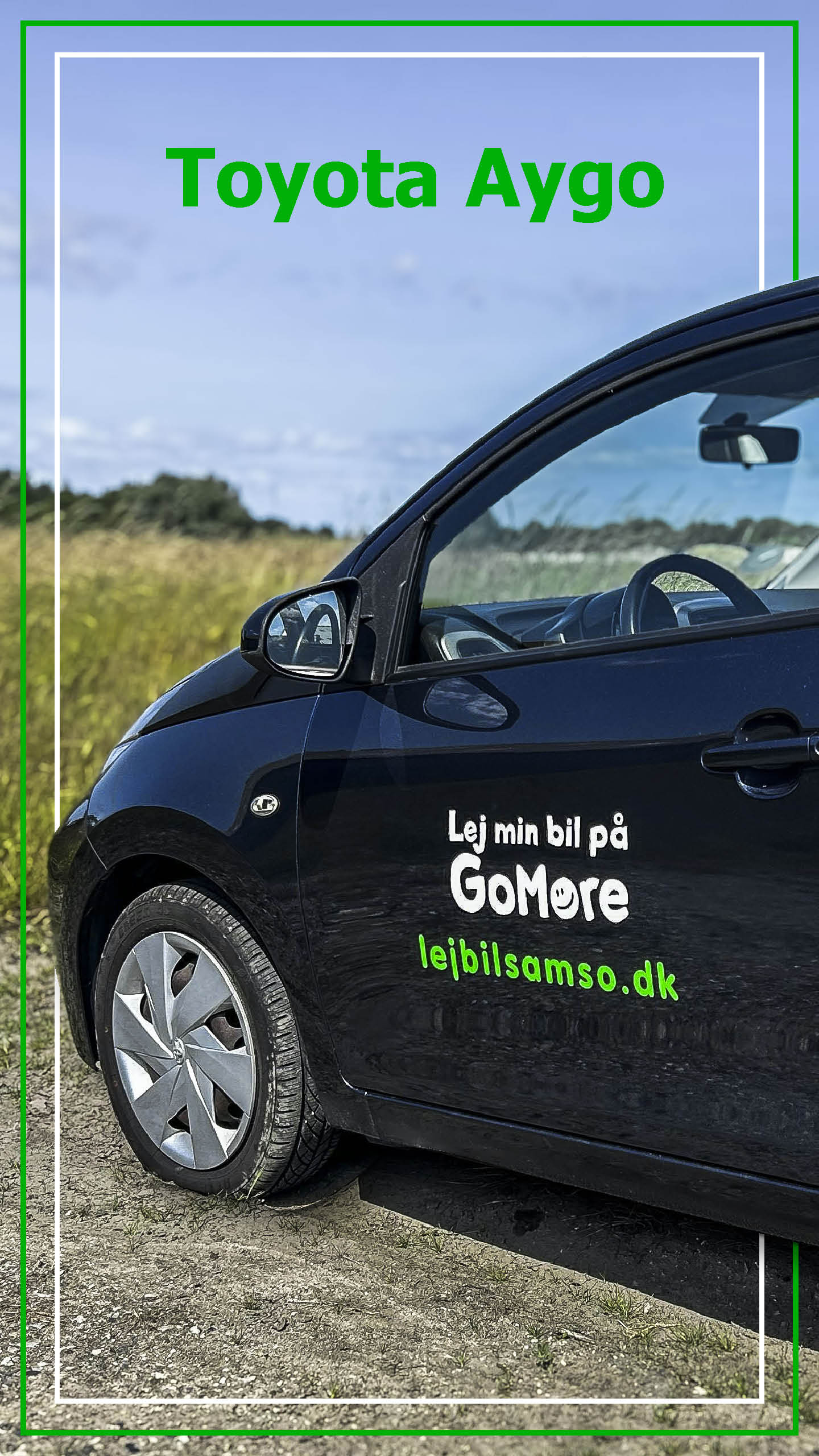 Lej en blå toyota på samsø